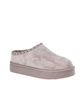 Pawz Women's Hazel Platform Clog Slippers with Faux Fur Lining